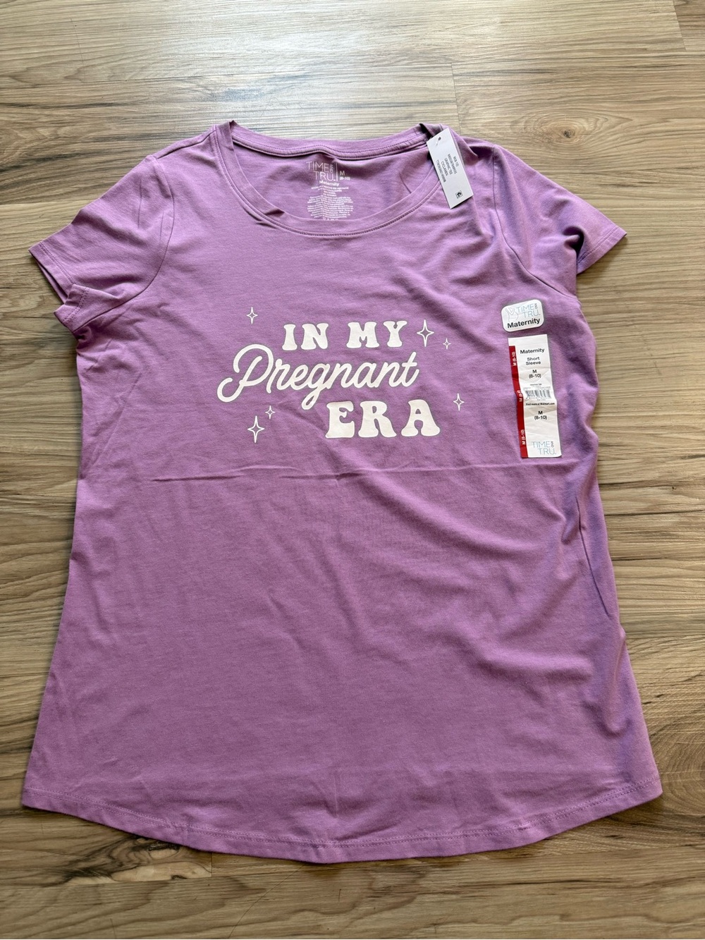 Time and Tru Women's Maternity "In My Pregnant Era" Graphic T-Shirt Medium NWT